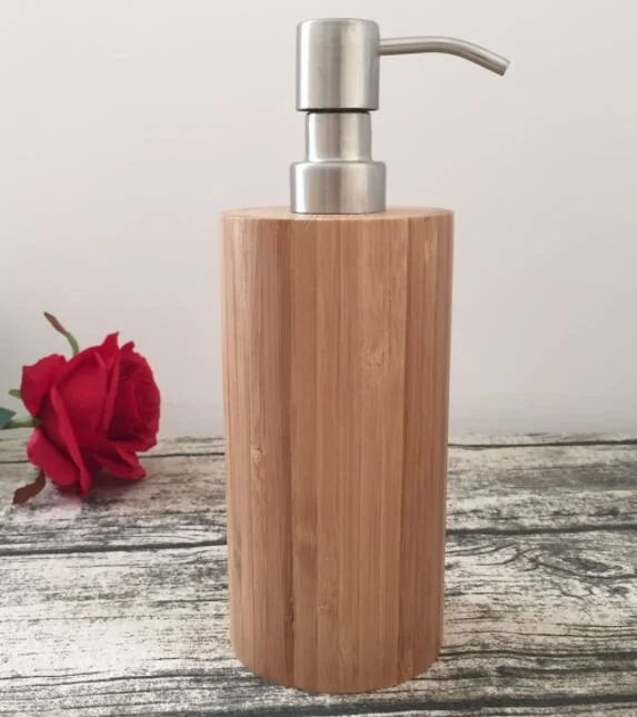 Bamboo Bathroom Set Shower Foam Lotion Soap Dispenser