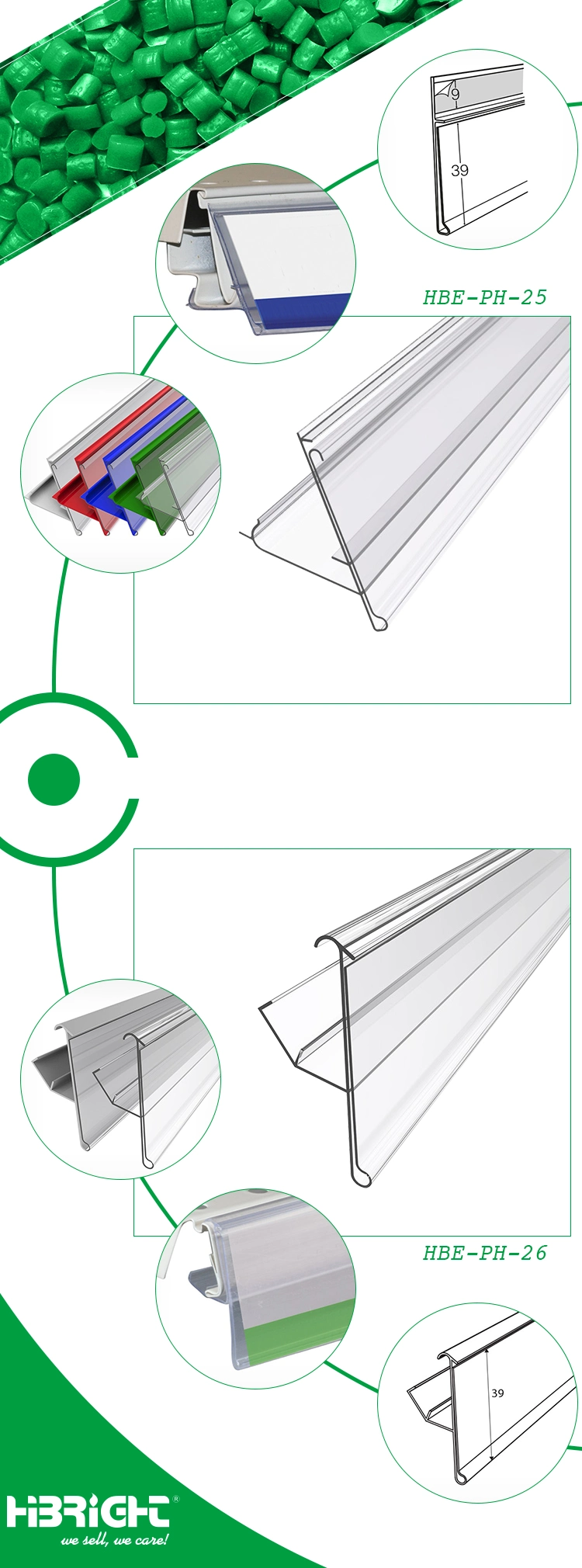 Supermarket Shelf Data Price Strip Label Holder