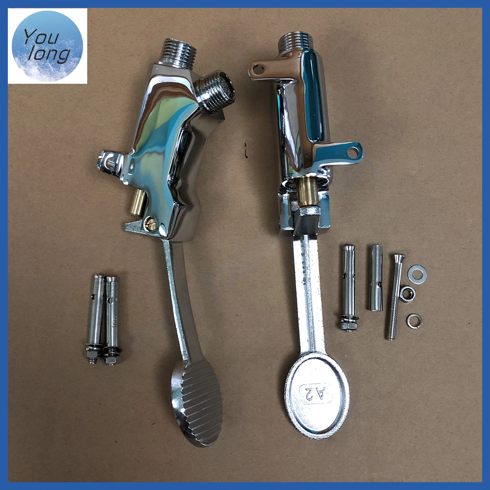 Foot Operated Faucet Basin Hospital Sink Tap Foot Pedal Valve Faucet