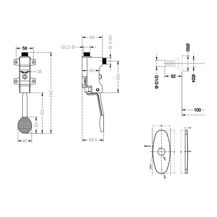 High Quality Water Slow Open Tap Brass Foot Pedal Faucet for Hospital Using