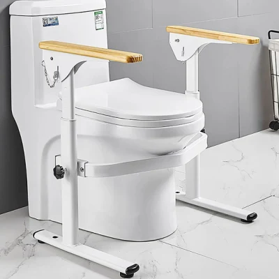 Height Adjustable Bathroom Toilet Safety Frame Rails