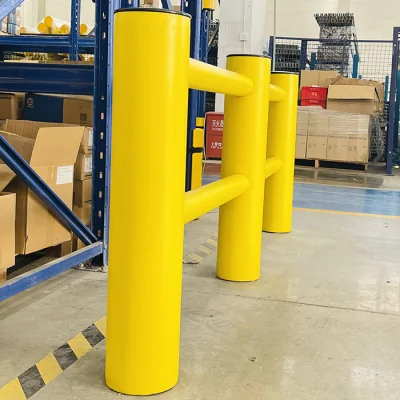 Two Rails Anti-Collision Safety Barrier Flexible Crash Barriers Anti-Collision Column HDPE Material