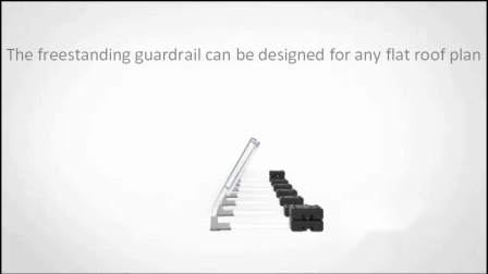 Portable Flat Rooftop Safety Freestanding Guard Rail for Edge Protection