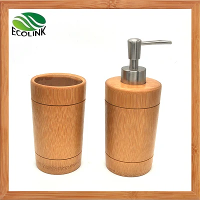 Bamboo Bathroom Set Shower Foam Lotion Soap Dispenser